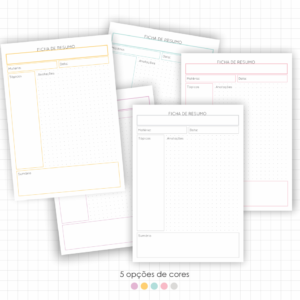 Fichas de Resumo | Arquivo Digital